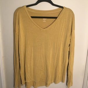 V neck mustard long sleeve, perfect condition.